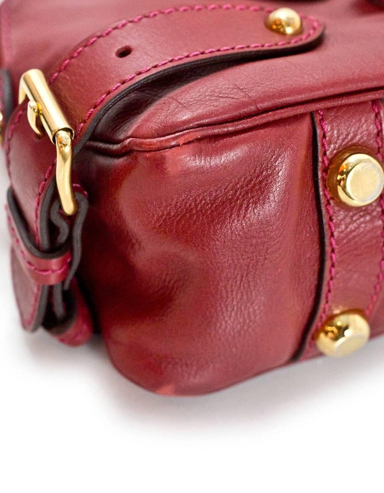 marc jacobs red leather handbag