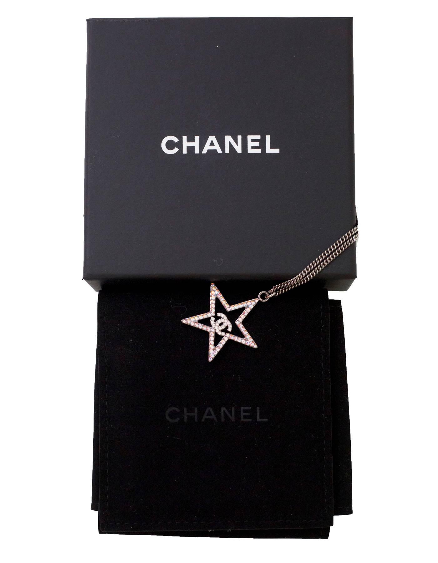 Chanel 2017 Strass Crystal CC Star Necklace with Box 1