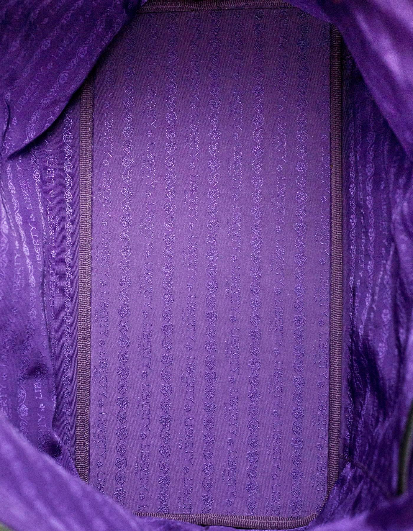 Black Liberty London Purple Marlborough Iphis-Print Tote Bag rt. $595