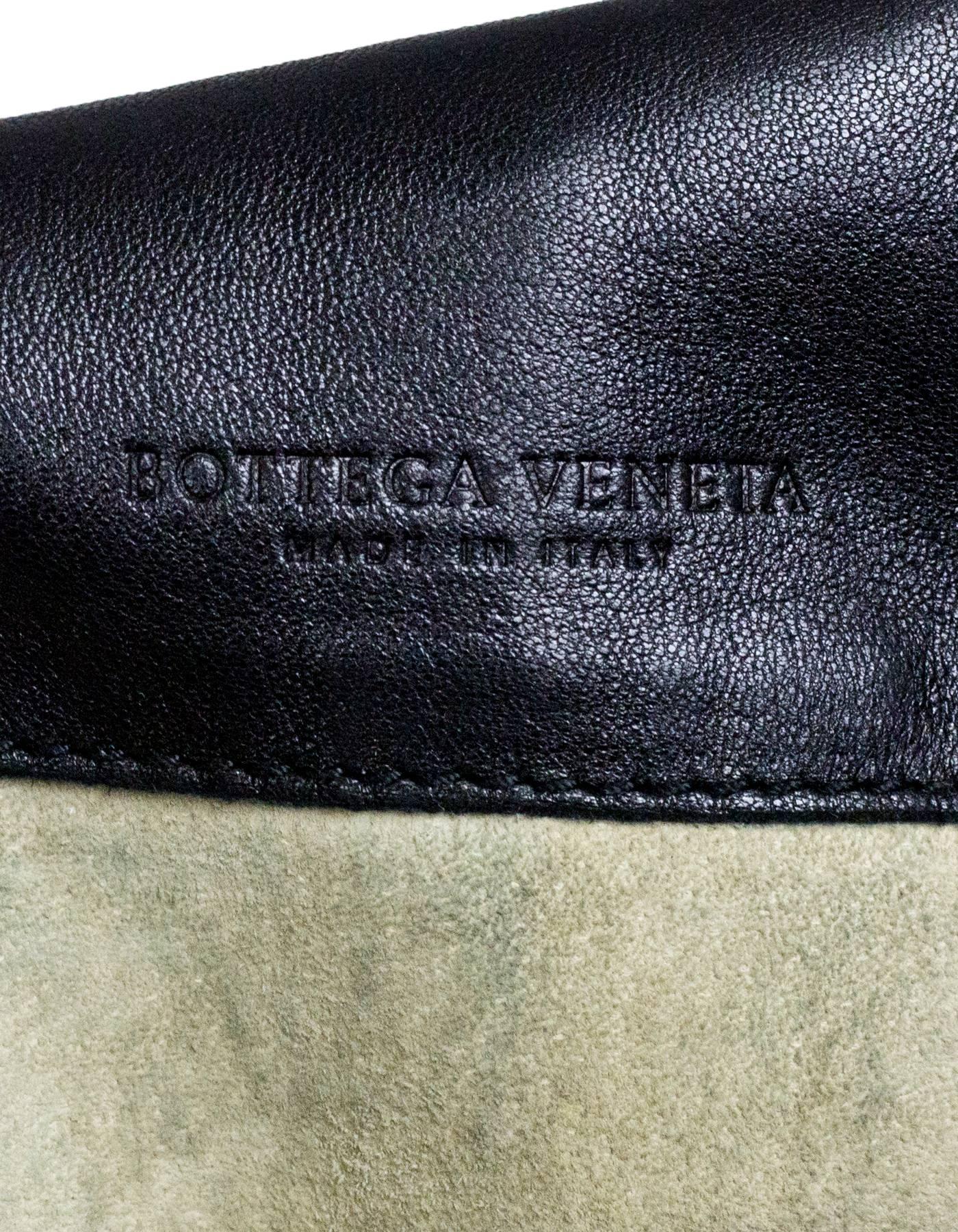 Bottega Veneta Black Leather & Intrecciato Woven Tote Bag 2