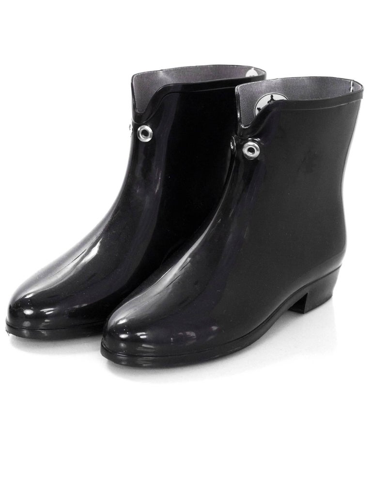 Vivienne Westwood Black Rubber Ankle Rain Boots Sz 37 at 1stDibs | womens  vivienne westwood shoes