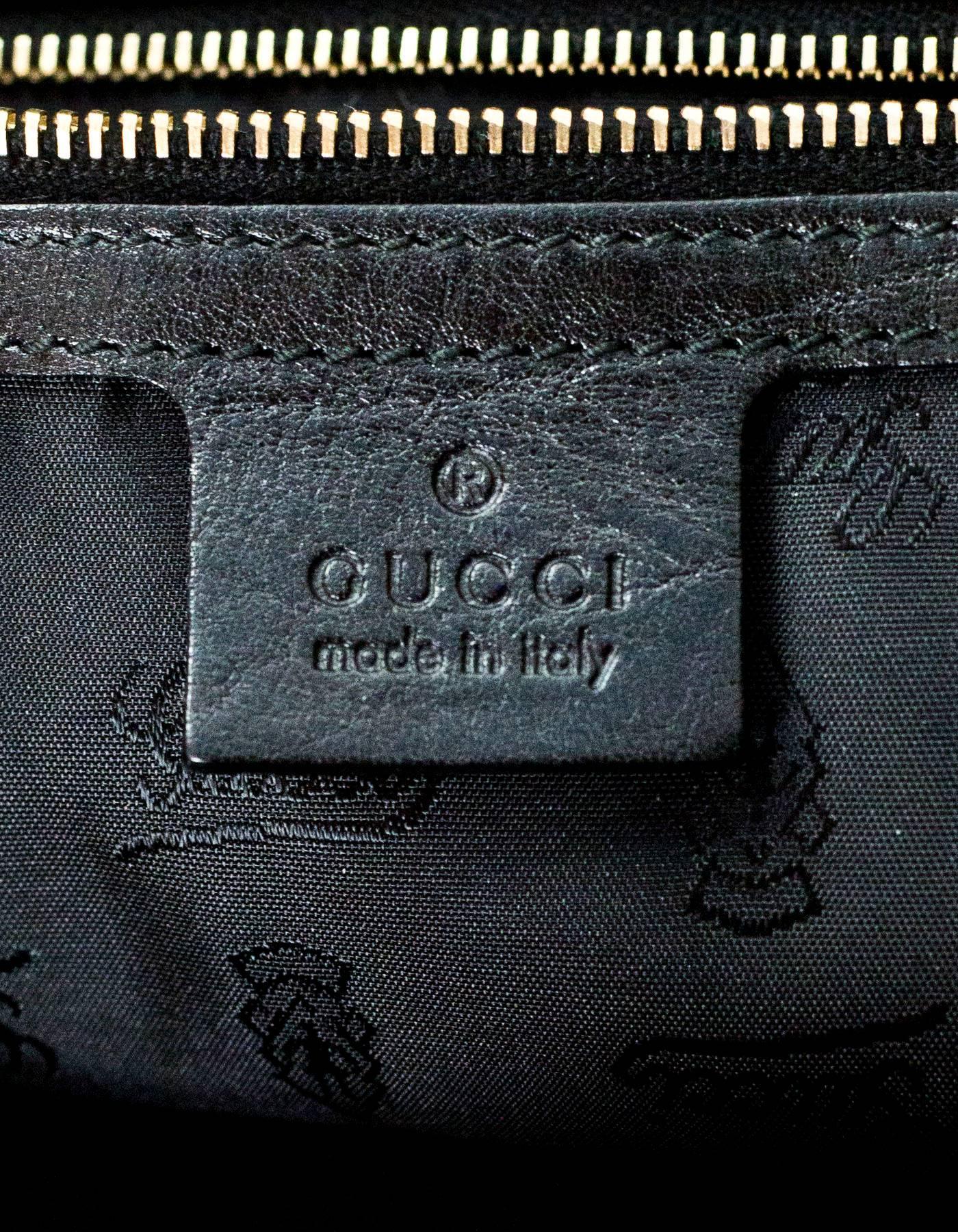Gucci Black Leather Irina Hysteria Tote Bag 3