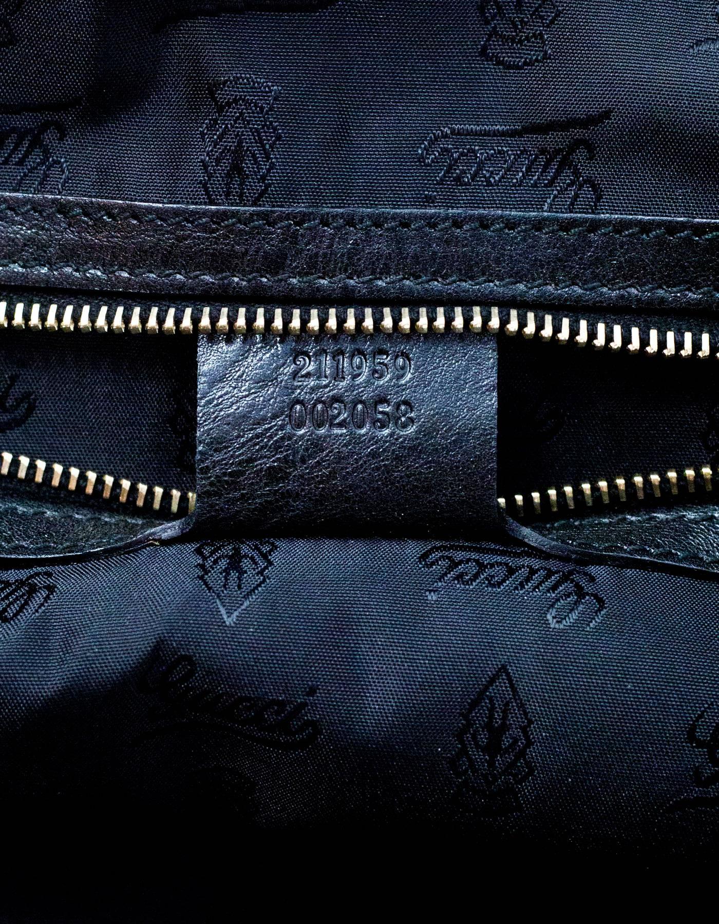 Gucci Black Leather Irina Hysteria Tote Bag 4