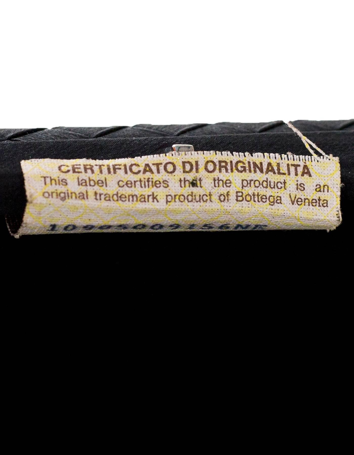 Bottega Veneta Black Intrecciato Box Clutch Bag w. Shoulder Chain 5
