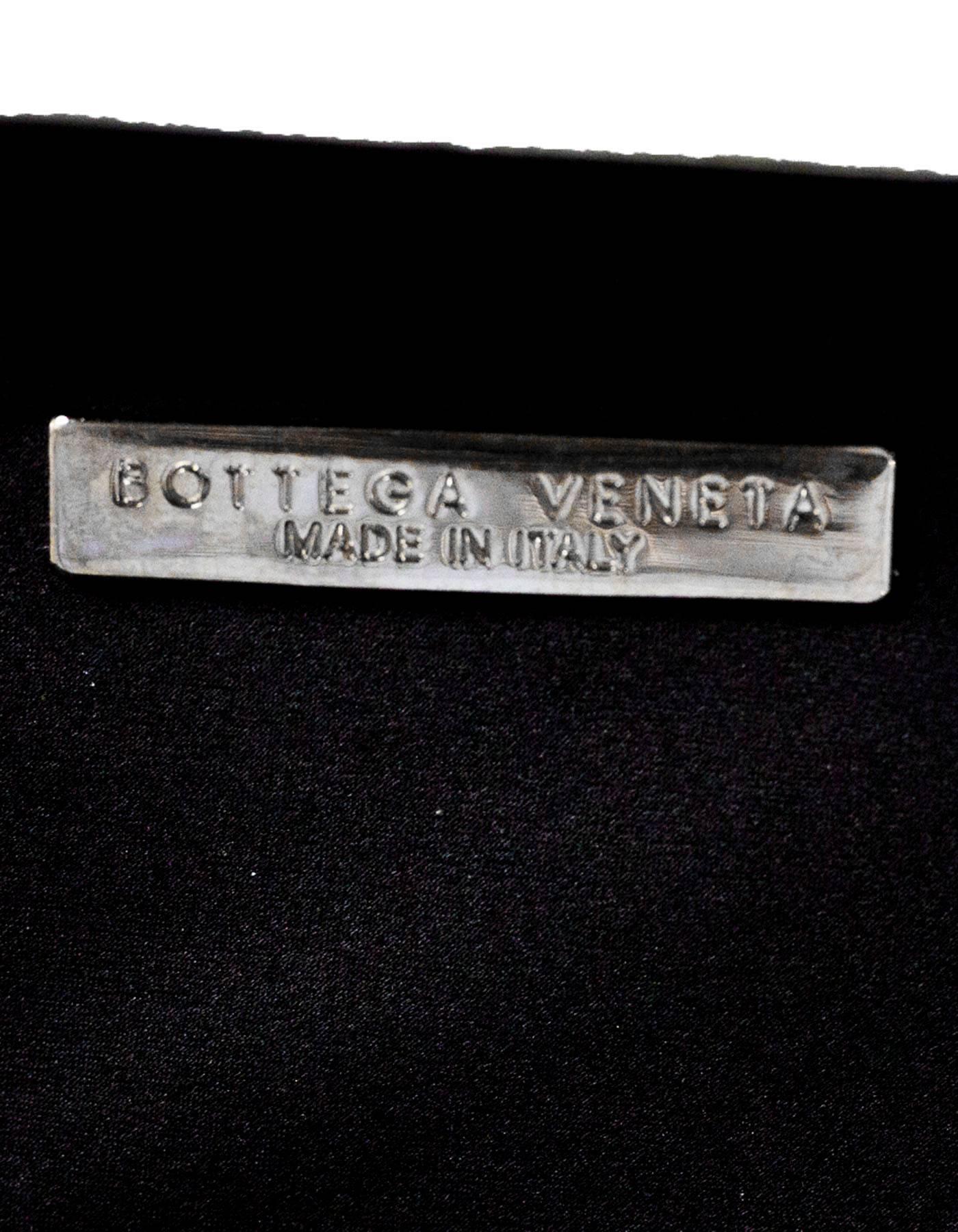 Bottega Veneta Black Intrecciato Box Clutch Bag w. Shoulder Chain 4