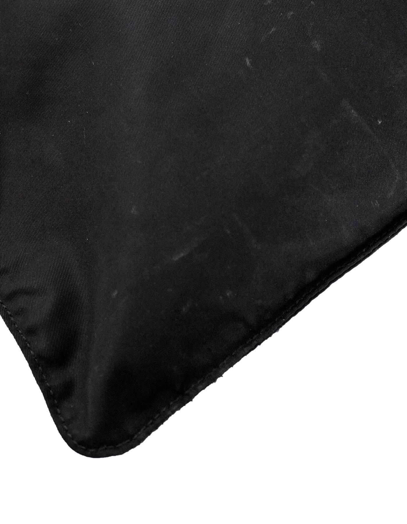 Women's or Men's Prada Black Tessuto Nylon Messenger Crossbody Bag