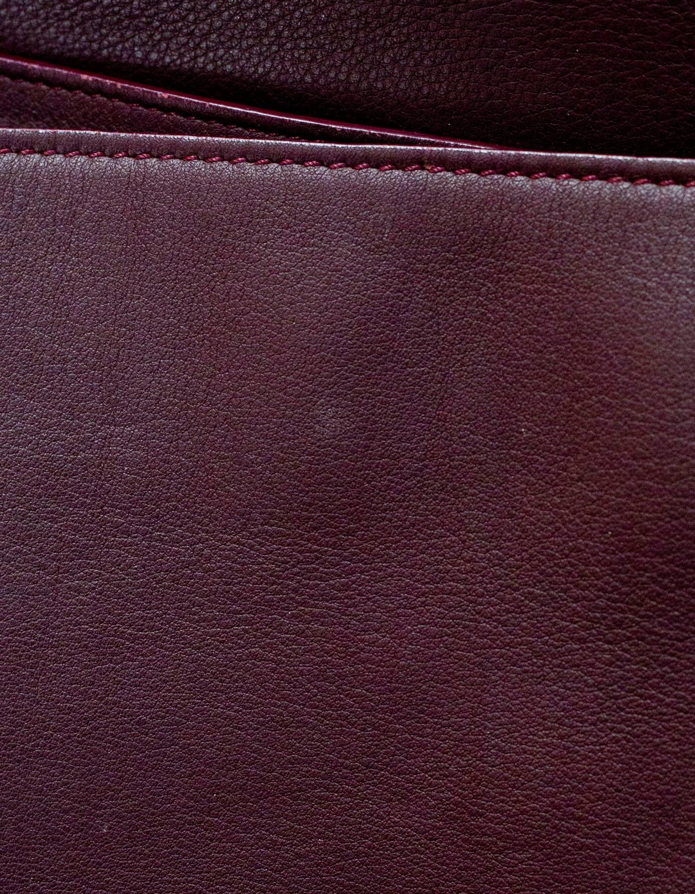 Givenchy Burgundy & Beige Medium Pandora Pure Satchel Bag 3