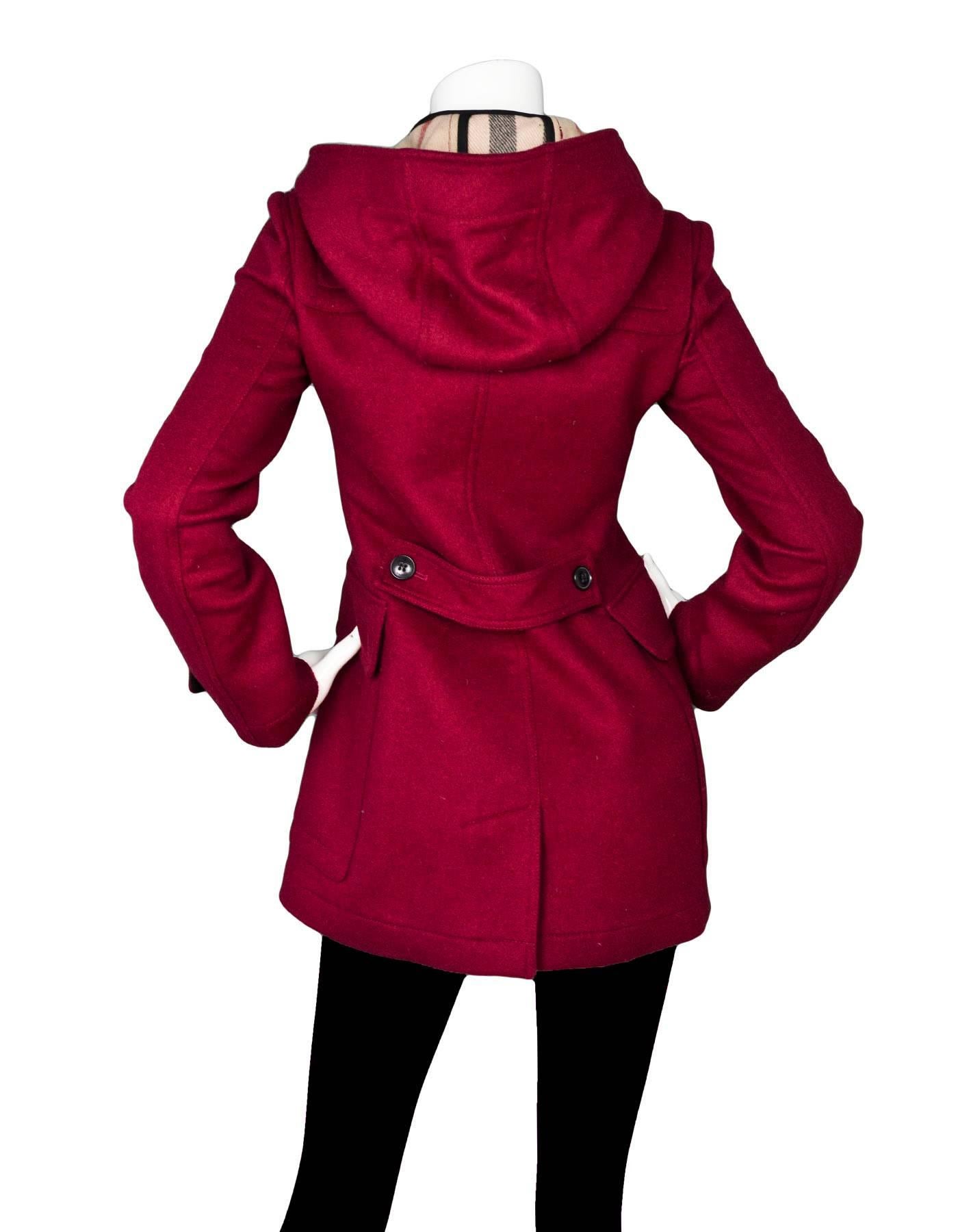 red duffle coat womens