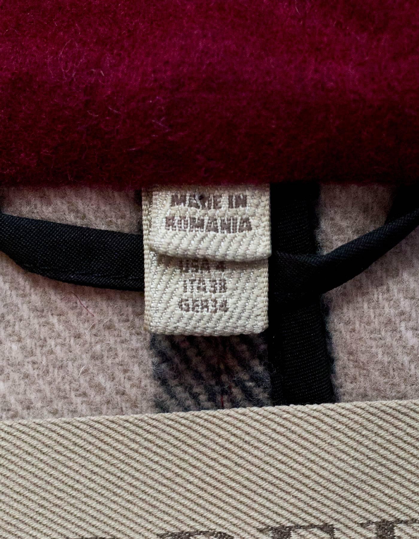 Women's Burberry Brit Burgundy Mersey Toggle Duffel Coat sz US 4