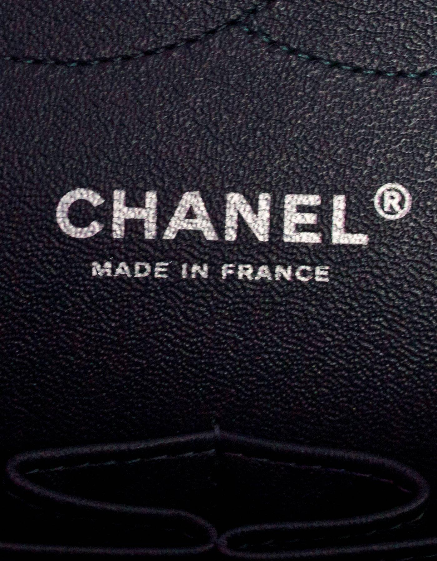 Chanel 2016 Dark Purple Quilted Caviar Jumbo Classic Double Flap Bag w/ Box 1