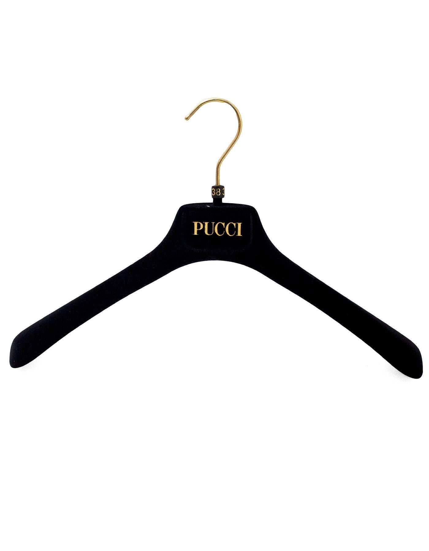 Emilio Pucci Black Printed Puffer Jacket sz US 4 1