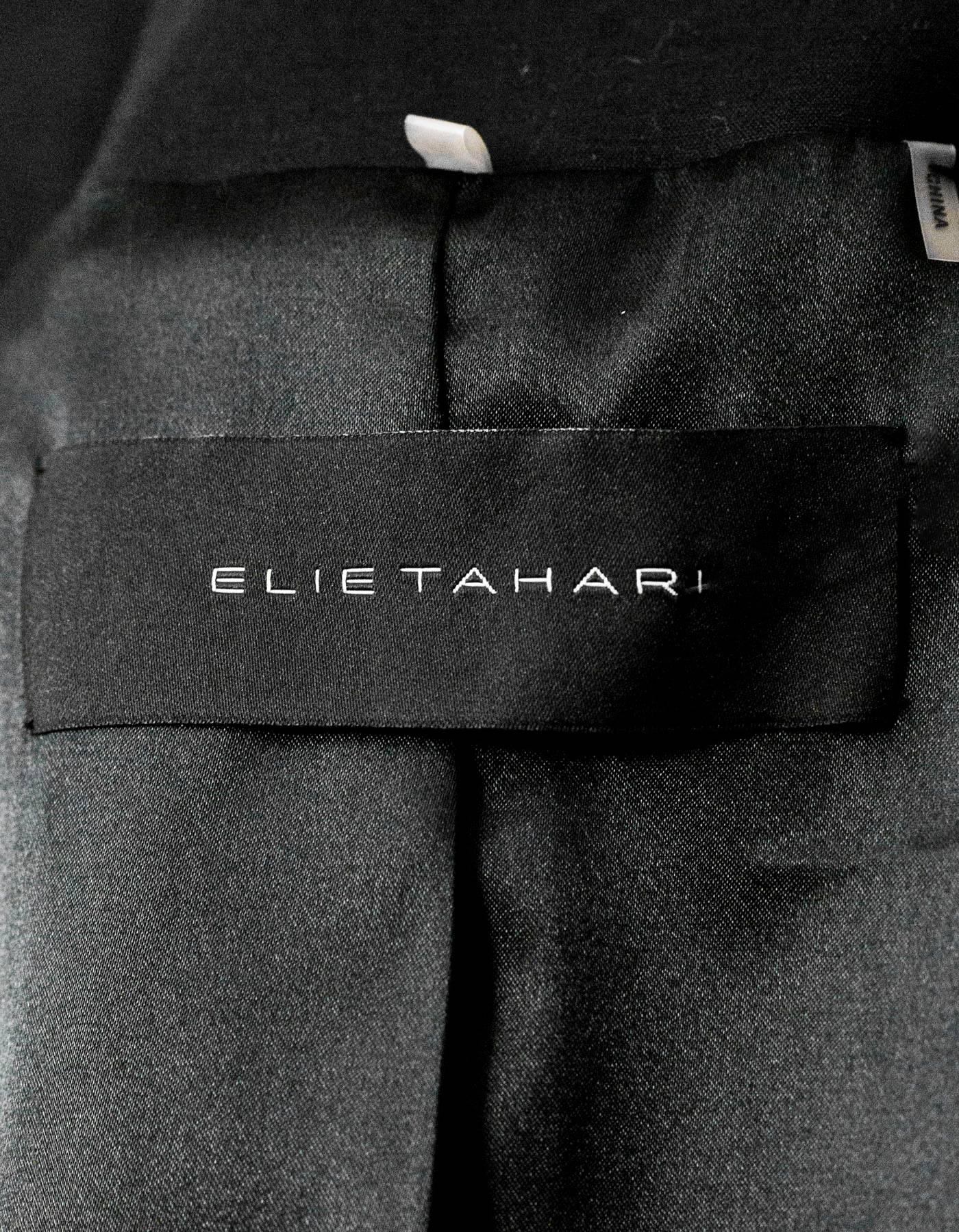 Elie Tahari Black Evening Jacket sz M 2