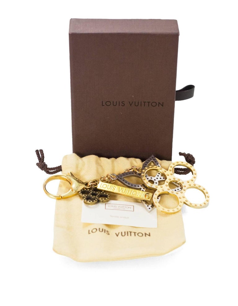 Louis Vuitton Tri-Color Tapage Key Ring/Bag Charm with Box and Dust Bag For Sale at 1stdibs
