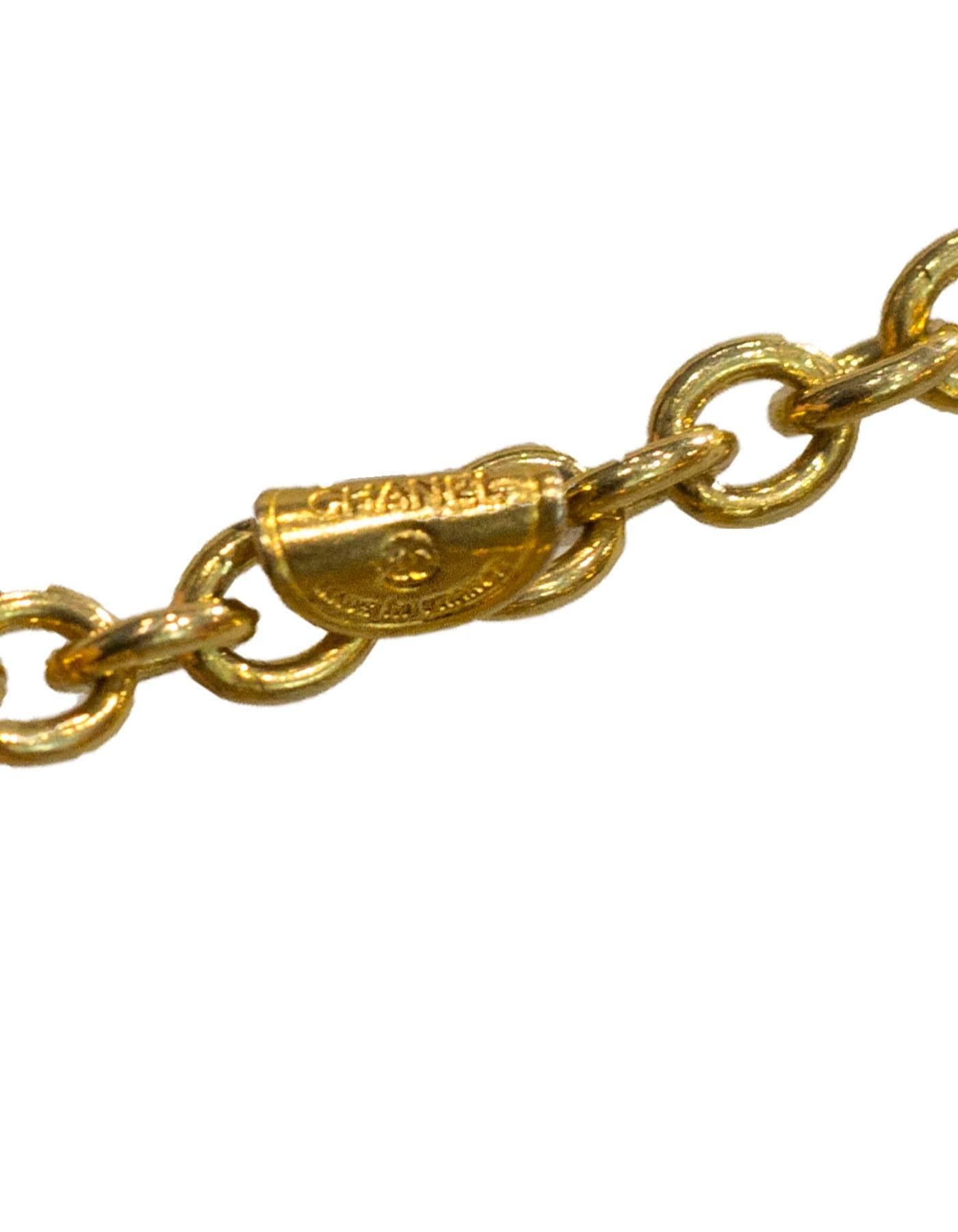 Women's Chanel Vintage Goldtone Three-Strand Bag Charm Necklace