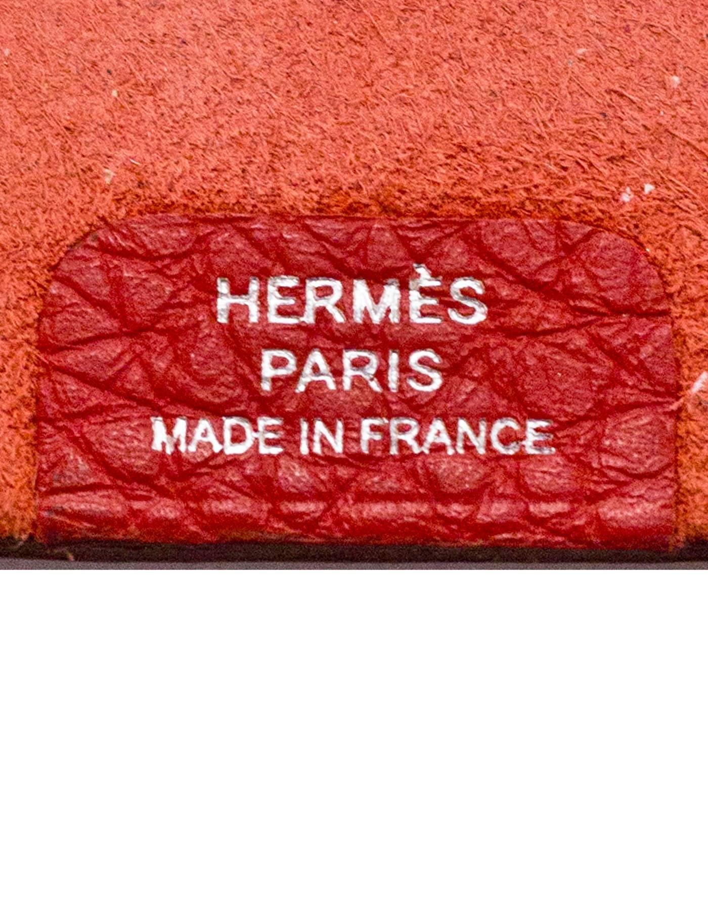 Hermes Red Togo Leather Ulysse PM Notebook Cover w/ Insert 5