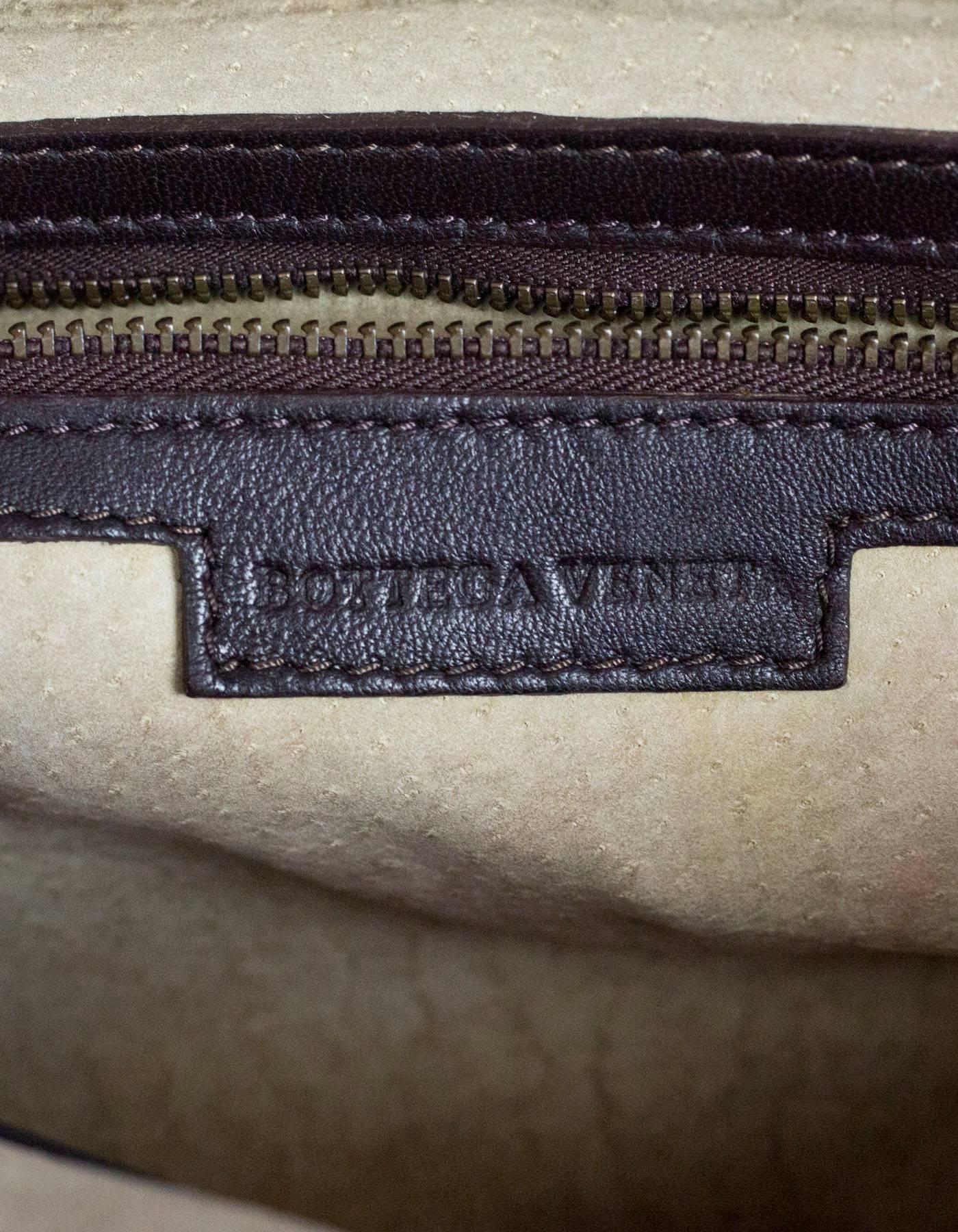 Bottega Veneta Brown Suede & Leather Intrecciato XL Cosmetic Case/Clutch Bag 5