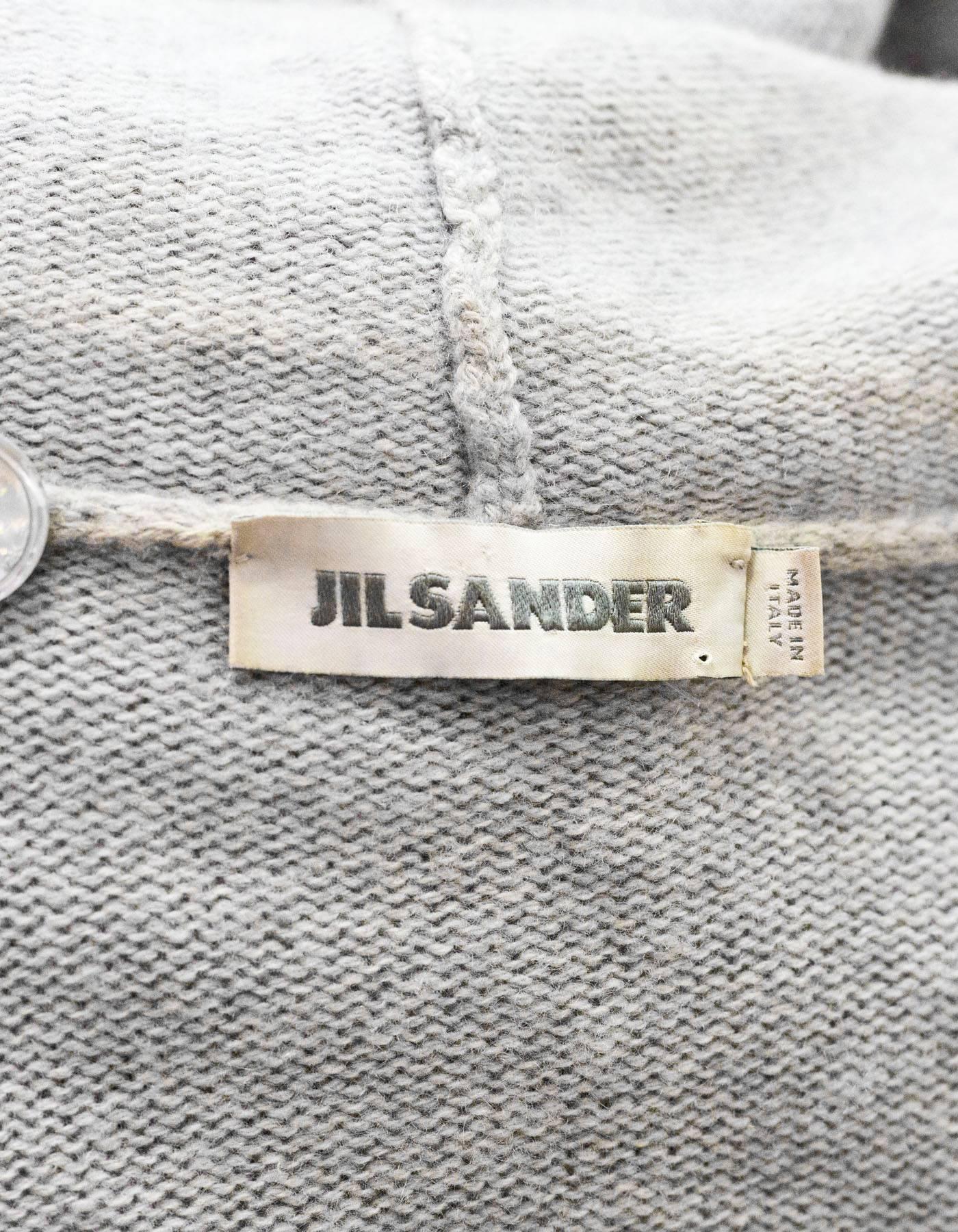 Jil Sander Grey Cashmere Infinity Sweater sz IT36 3