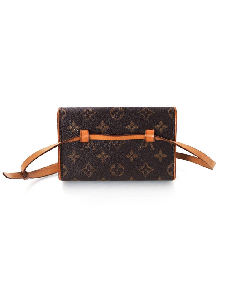 Louis Vuitton Monogram Pochette Florentine Belt Bag Waist Pouch Sz S For Sale at 1stdibs