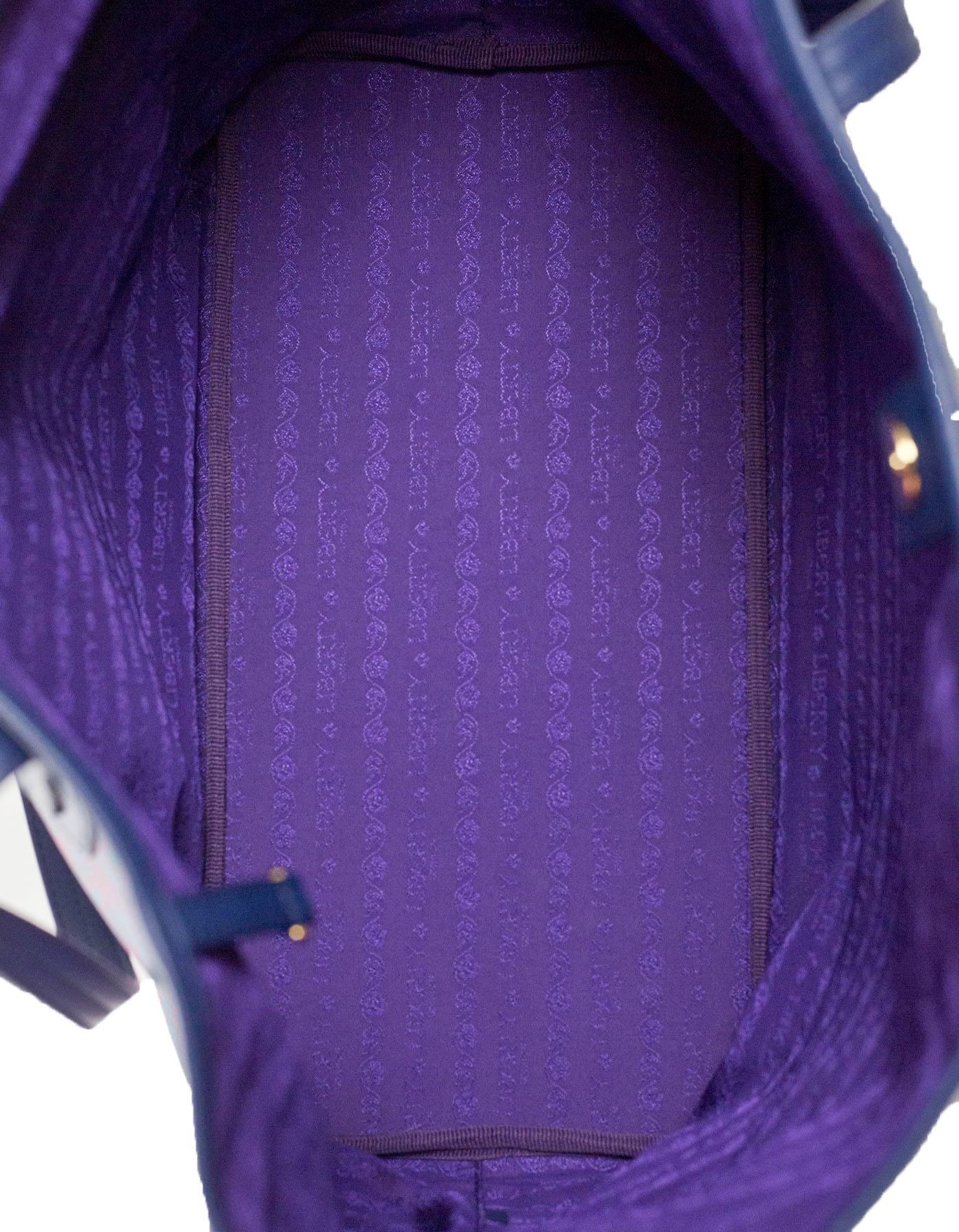 Purple Liberty London Pink & Blue Marlborough Iphis-Print Tote Bag with Dust Bag