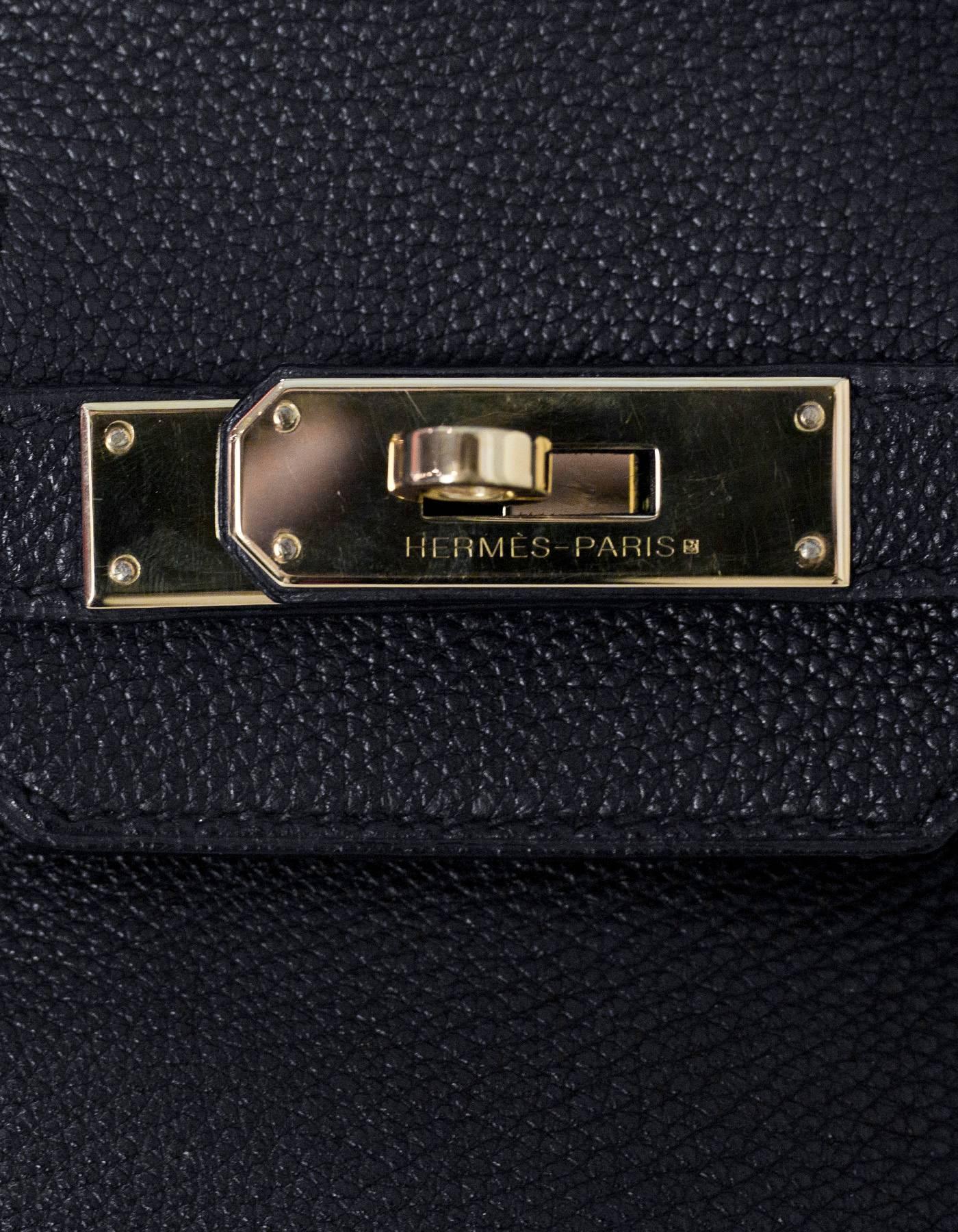 Hermes 2003 Black Togo Leather 35cm Birkin Bag w/ Gold Hardware 2