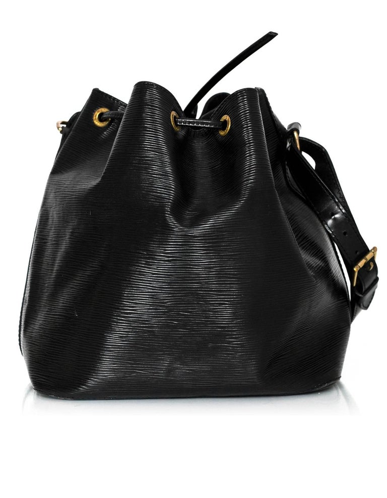 Louis Vuitton Black Epi Petit Noe Bucket Bag For Sale at 1stdibs