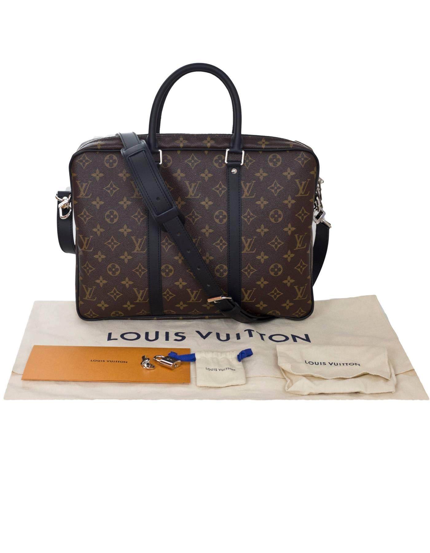 Louis Vuitton Monogram Port Documents Voyage PM Satchel Computer Bag 2