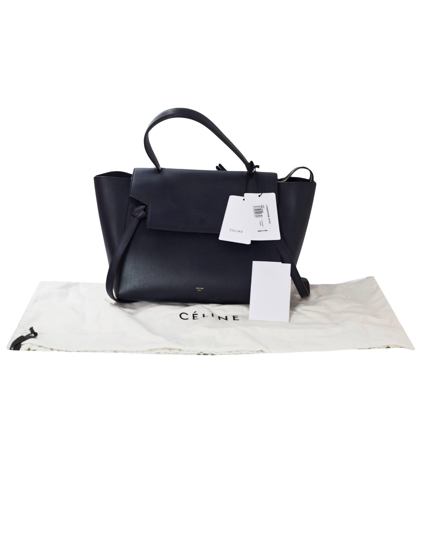 Celine Navy Smooth Leather Small Belt Bag with Dust Bag 2
