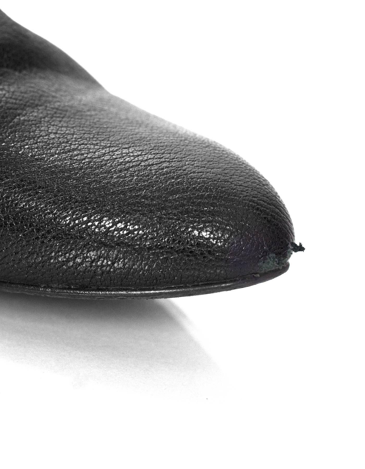Stuart Weitzman Black Leather Ankle Boots Sz 6 1
