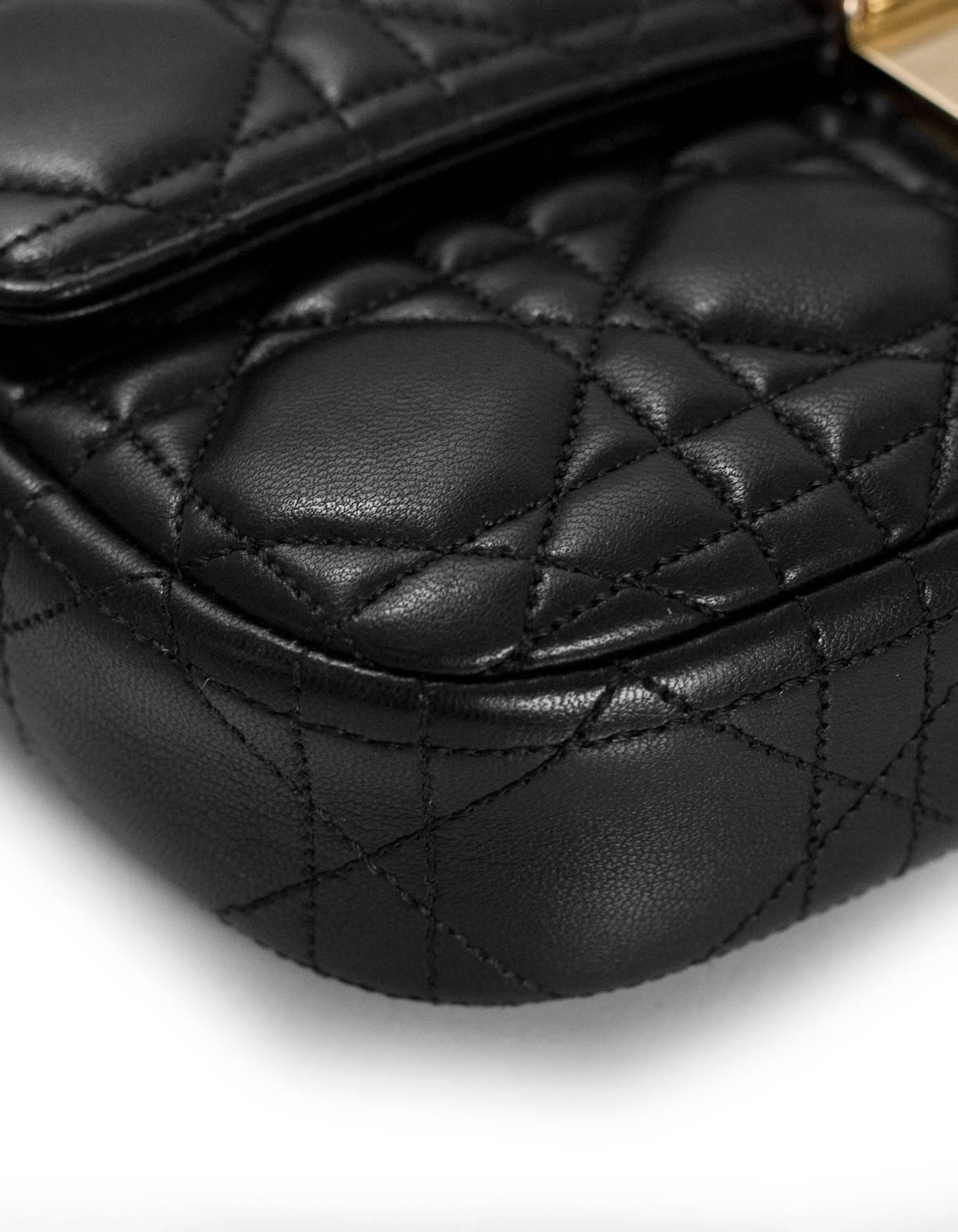 christian dior black leather crossbody bag