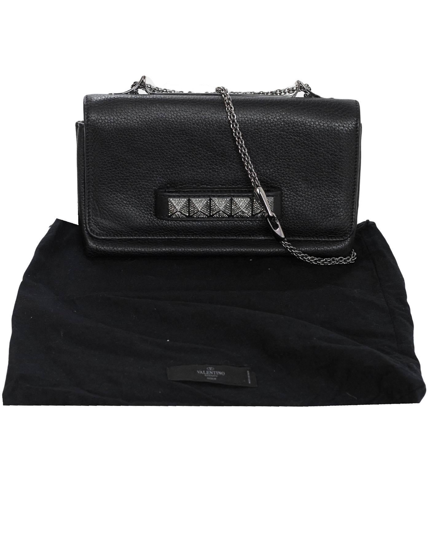 Women's Valentino Black Crystal Studded So Noir Va Va Voom Bag