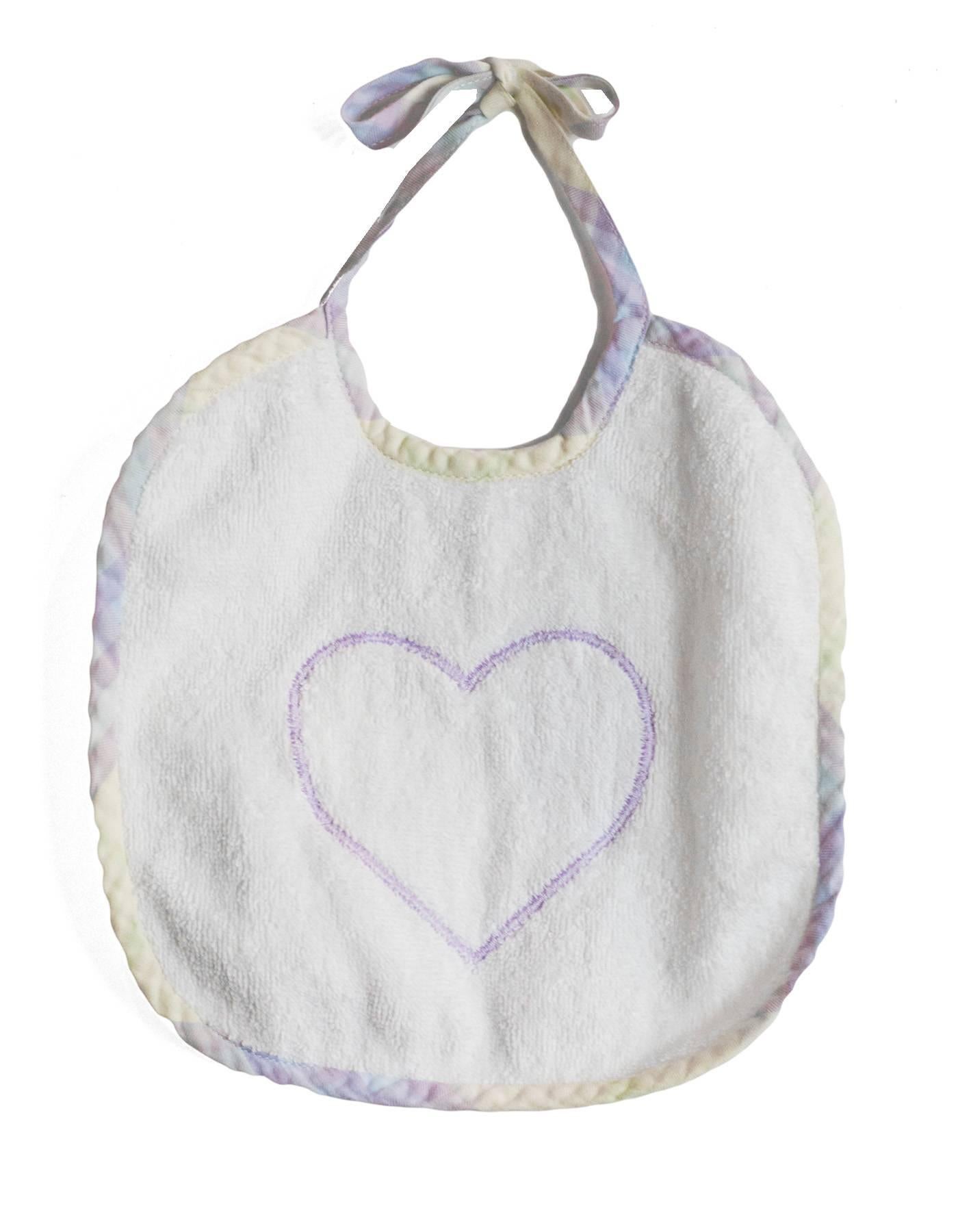 Gray Burberry Purple Plaid Infant Bib & Washcloth Set
