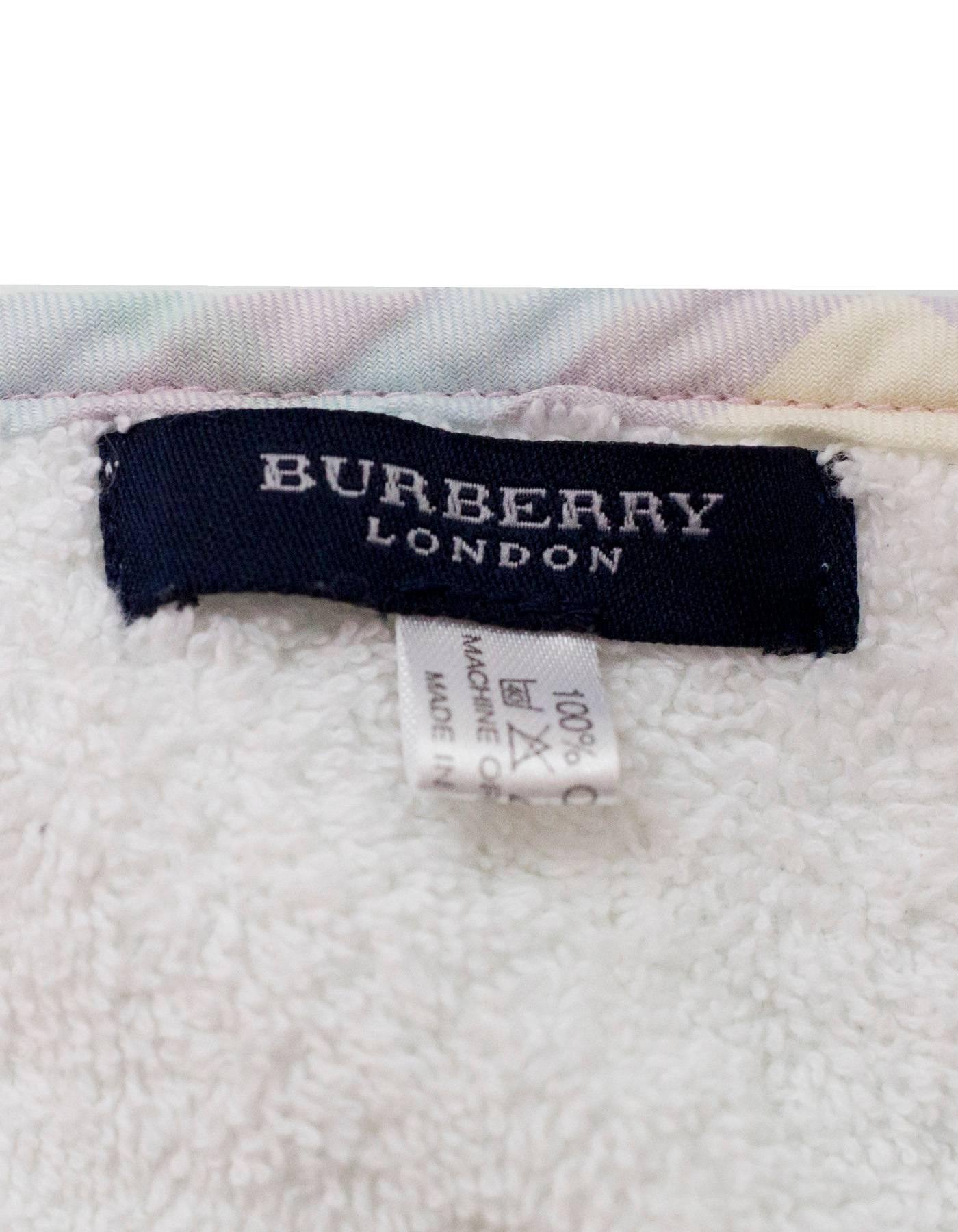 Burberry Purple Plaid Infant Bib & Washcloth Set 1