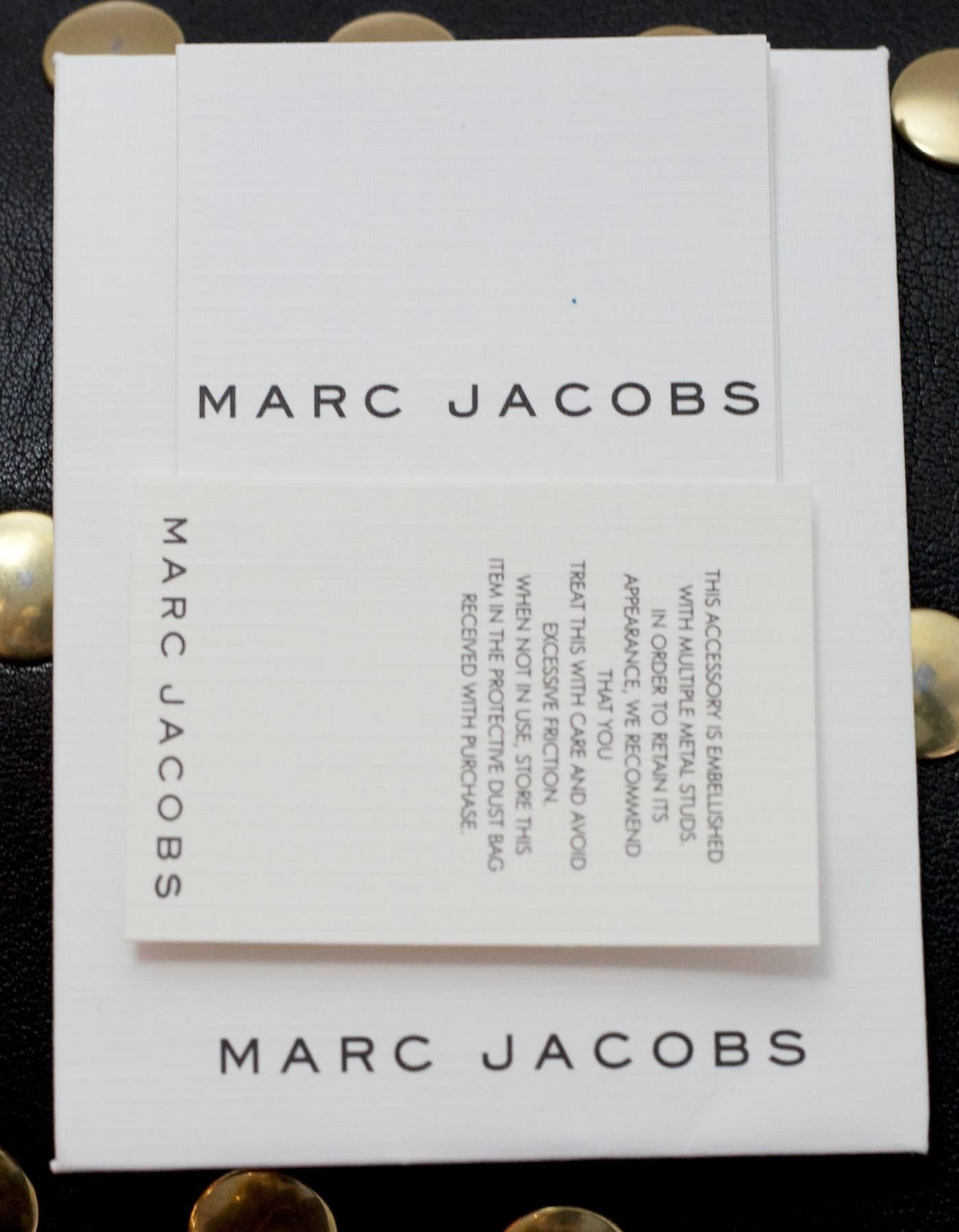 Marc Jacobs Black Leather Gotham Studded Shoulder Bag NWT 3