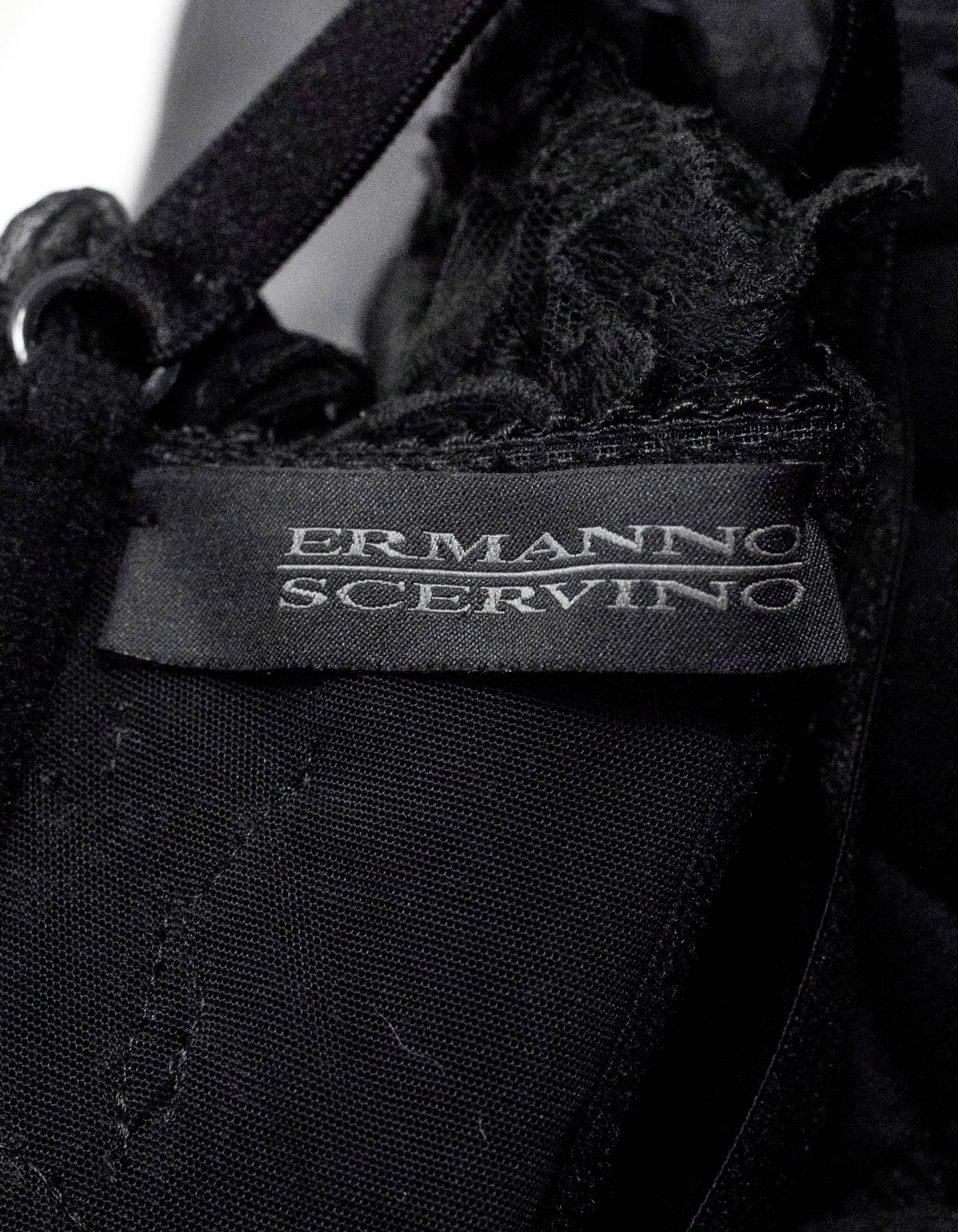 Women's or Men's Ermanno Scervino Black Lace Cocktail Dress sz IT44