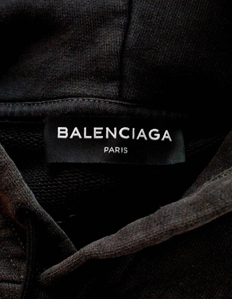 balenciaga grey hoodie mens