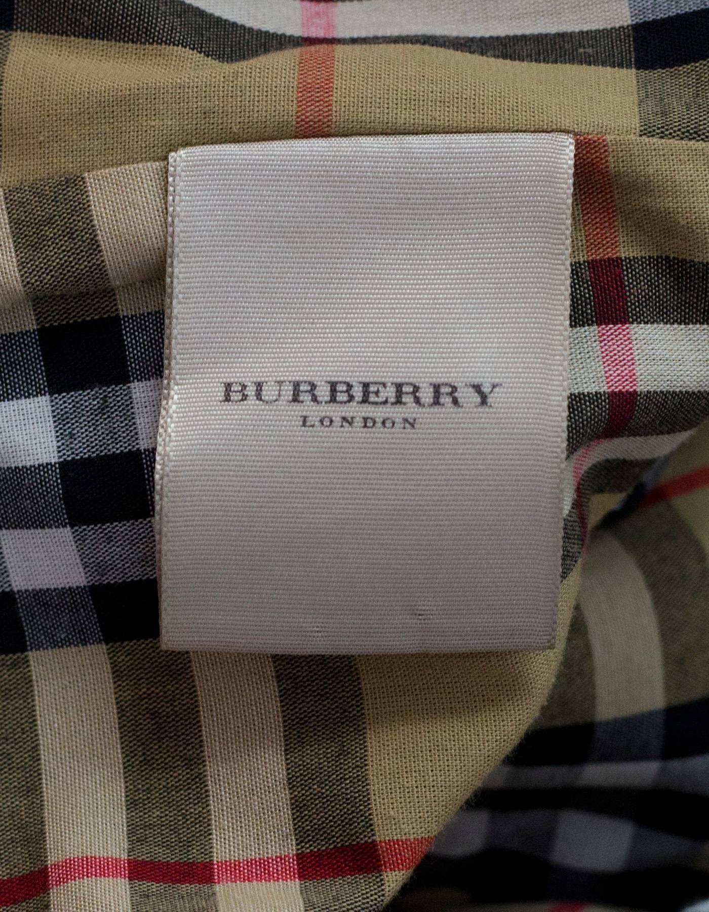 Women's or Men's Burberry London Black Cotton Trench Coat sz 4P