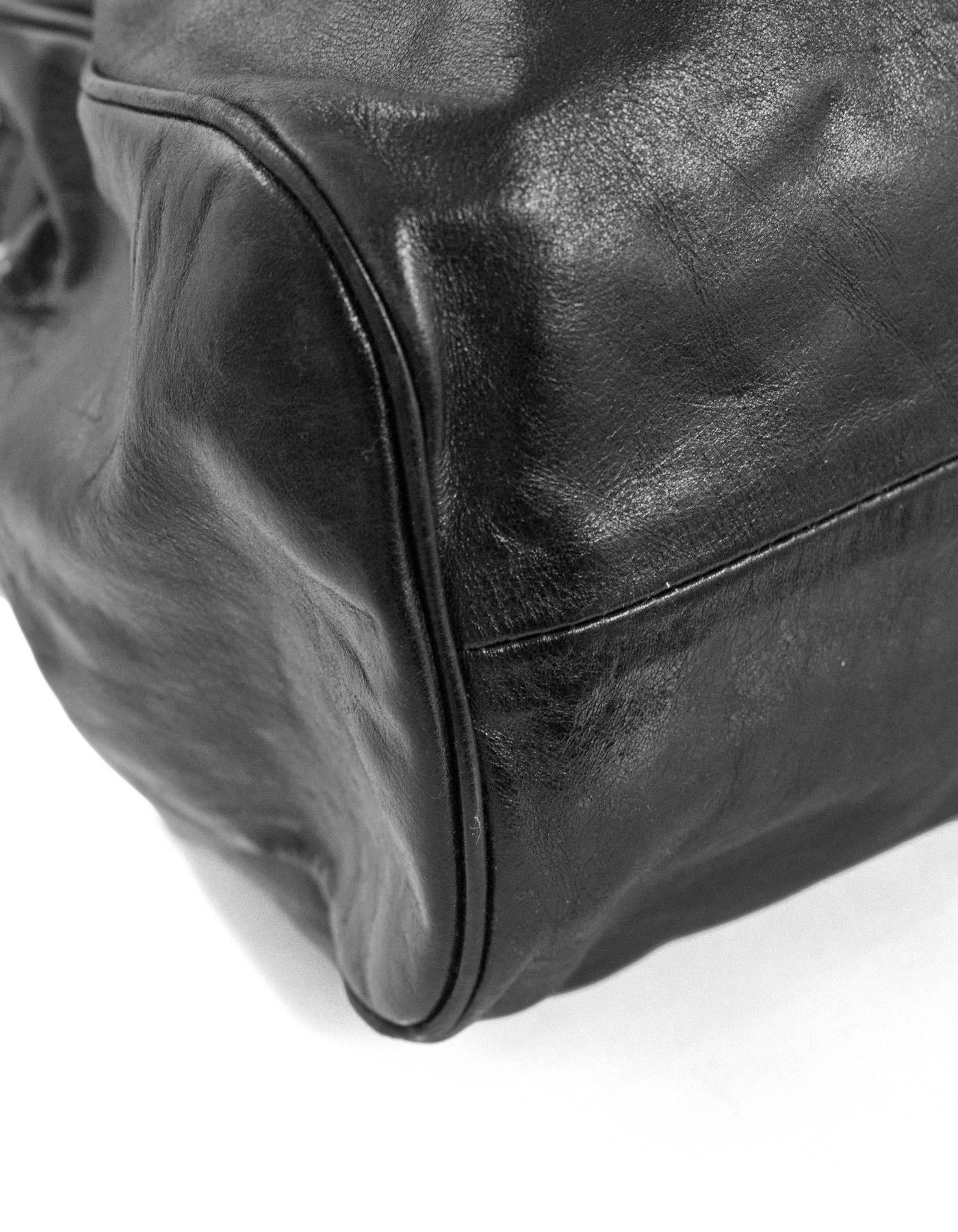jimmy choo black leather purse