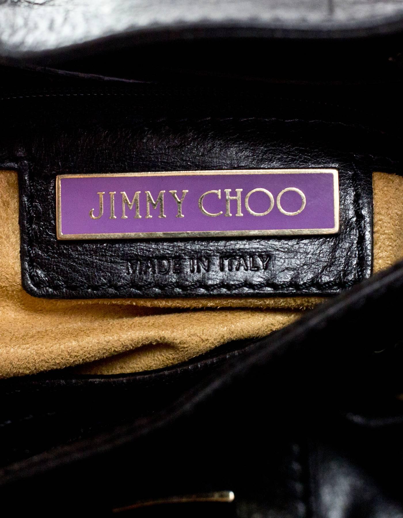 Jimmy Choo Black Leather Riki Tote Bag with DB 1