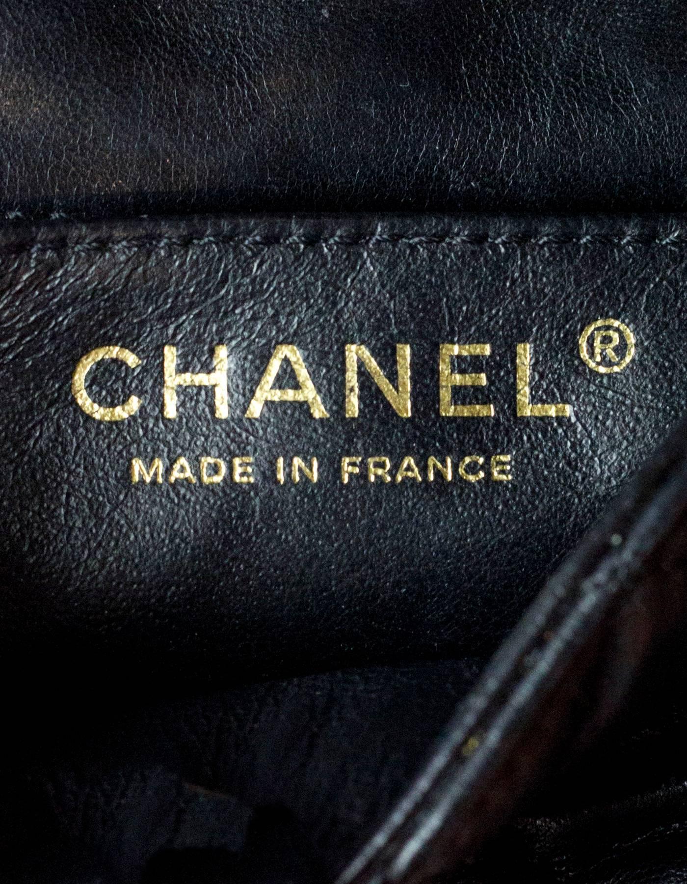 Women's Chanel Black Quilted Lambskin Extra Mini Valentine Charm Flap Crossbody Bag