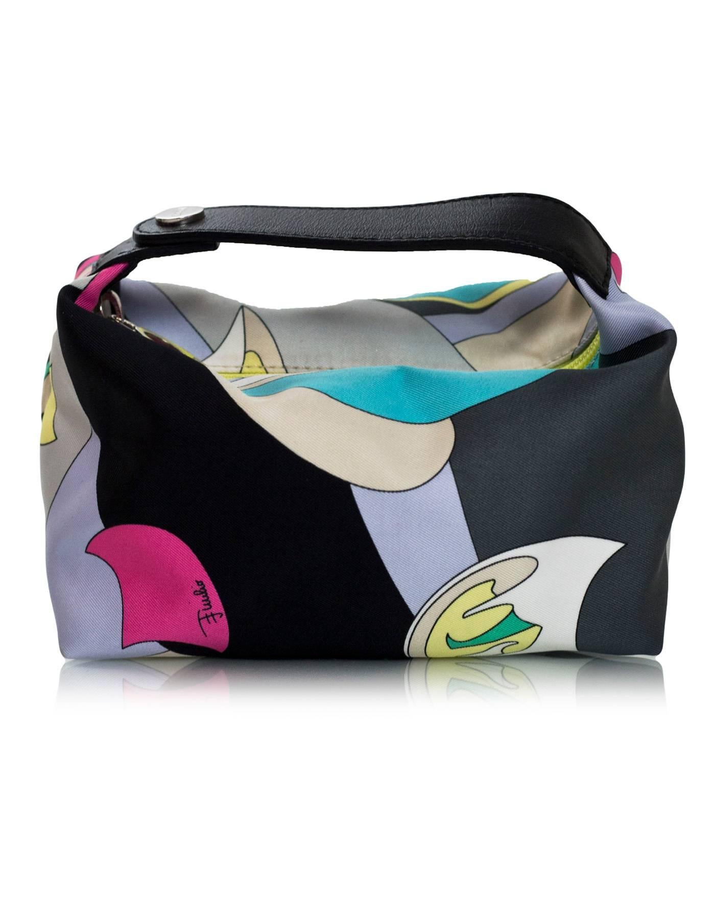 Emilio Pucci Multi-Color Print Cosmetic Bag For Sale at 1stDibs 