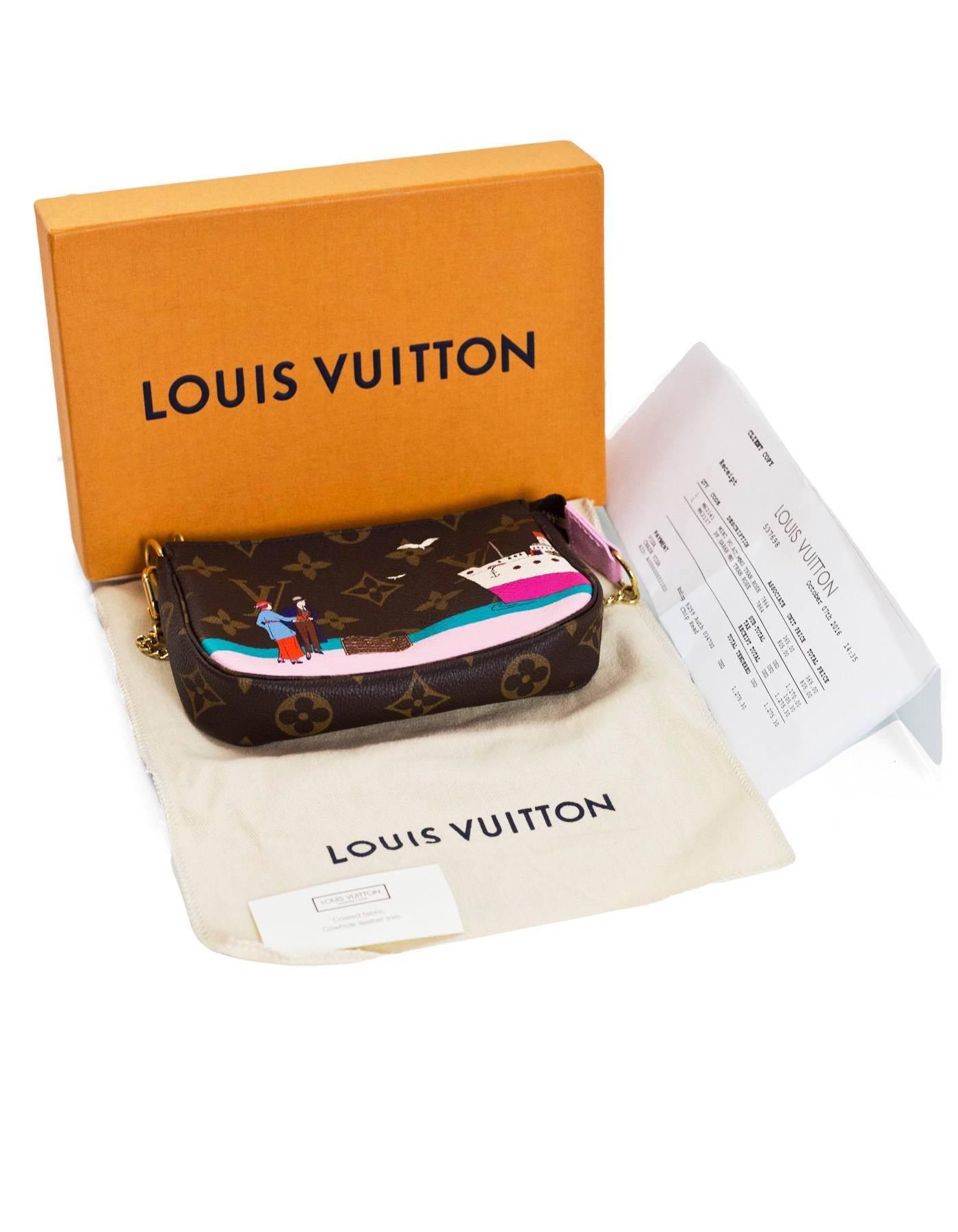 Louis Vuitton Illustre Transatlantic Christmas Monogram Mini Pochette Bag 3