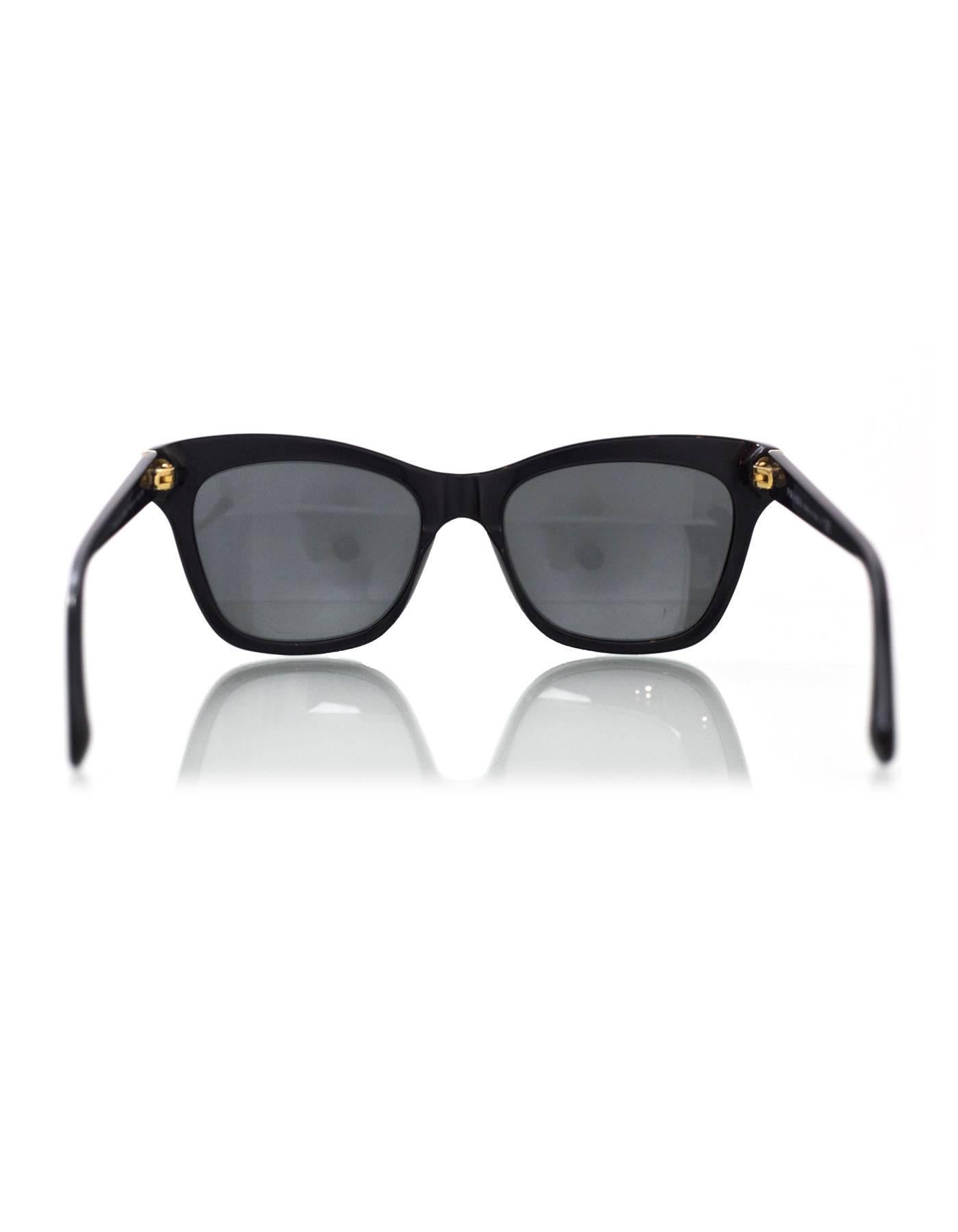 Prada Black Resin Sunglasses with Box and Case 1