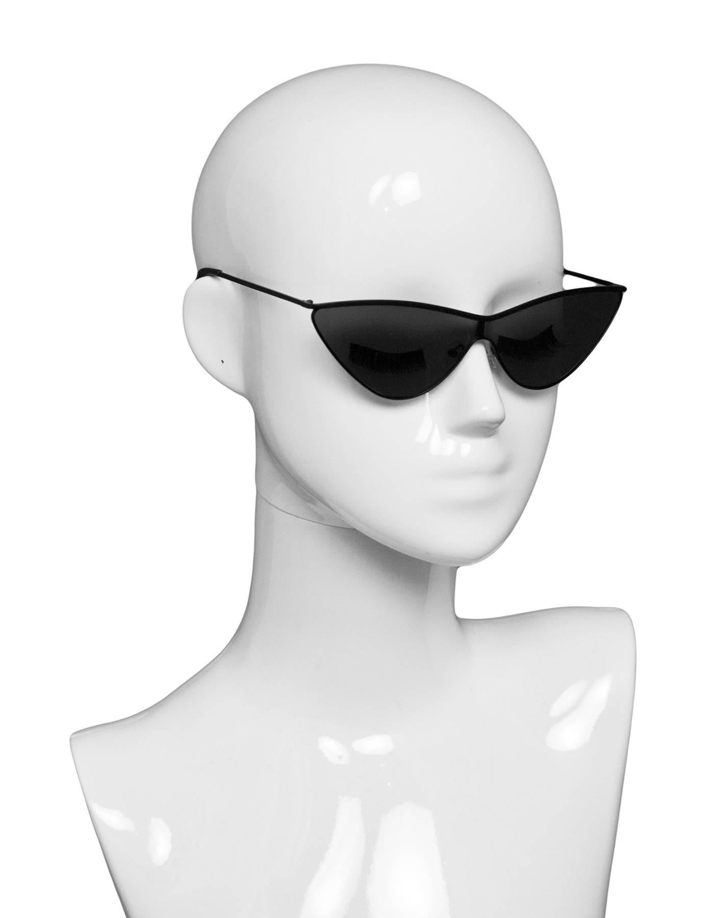 Adam Selman X Le Specs Black The Fugitive Cat Eye Sunglasses With Case For Sale At 1stdibs