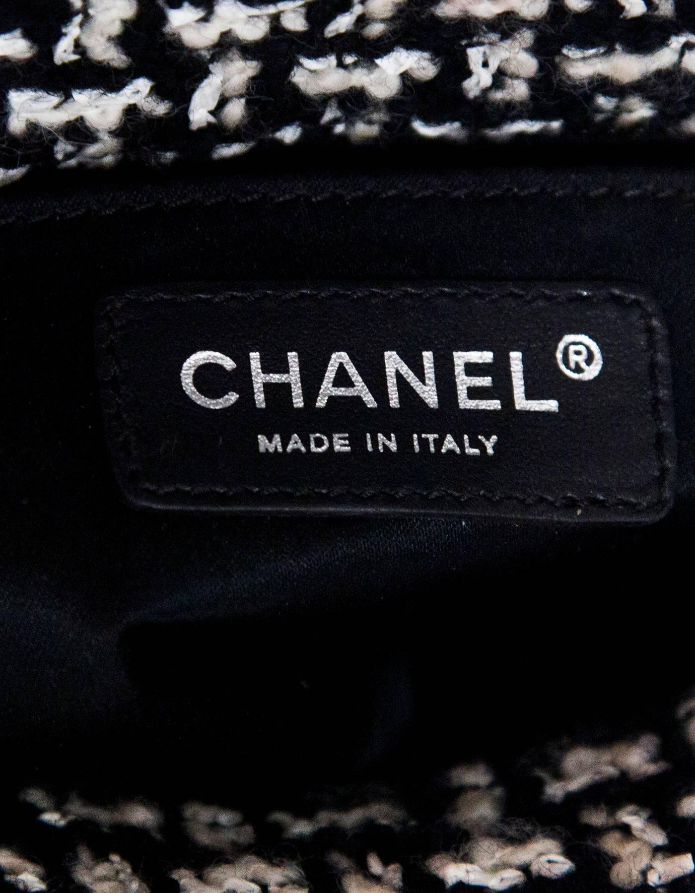 Chanel 2014 Black & White Tweed Paris/Dallas Beaded Fringe Flap Bag rt. $6, 700 4