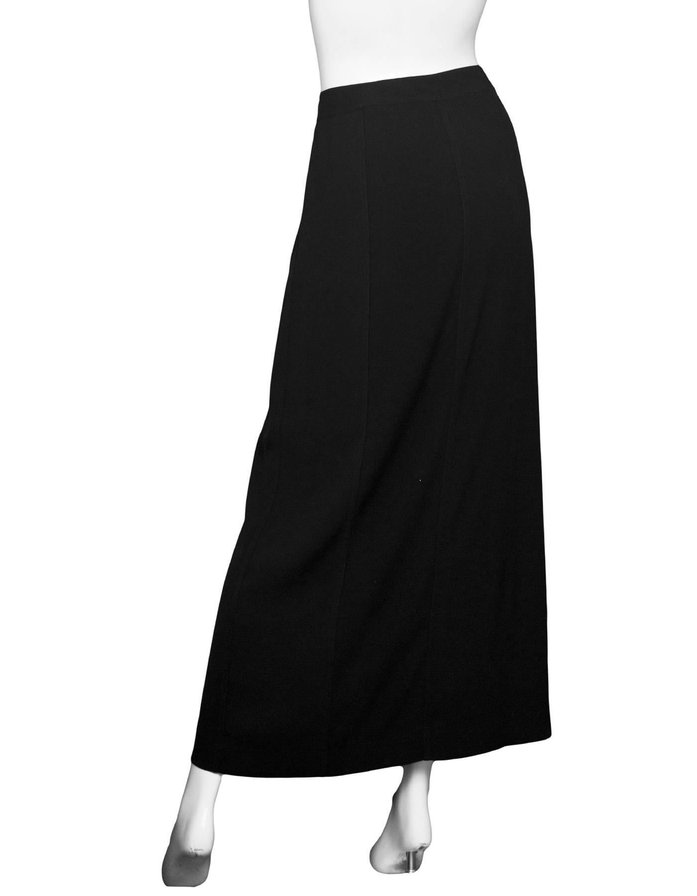 Women's Chanel Black Maxi Skirt Sz FR 44