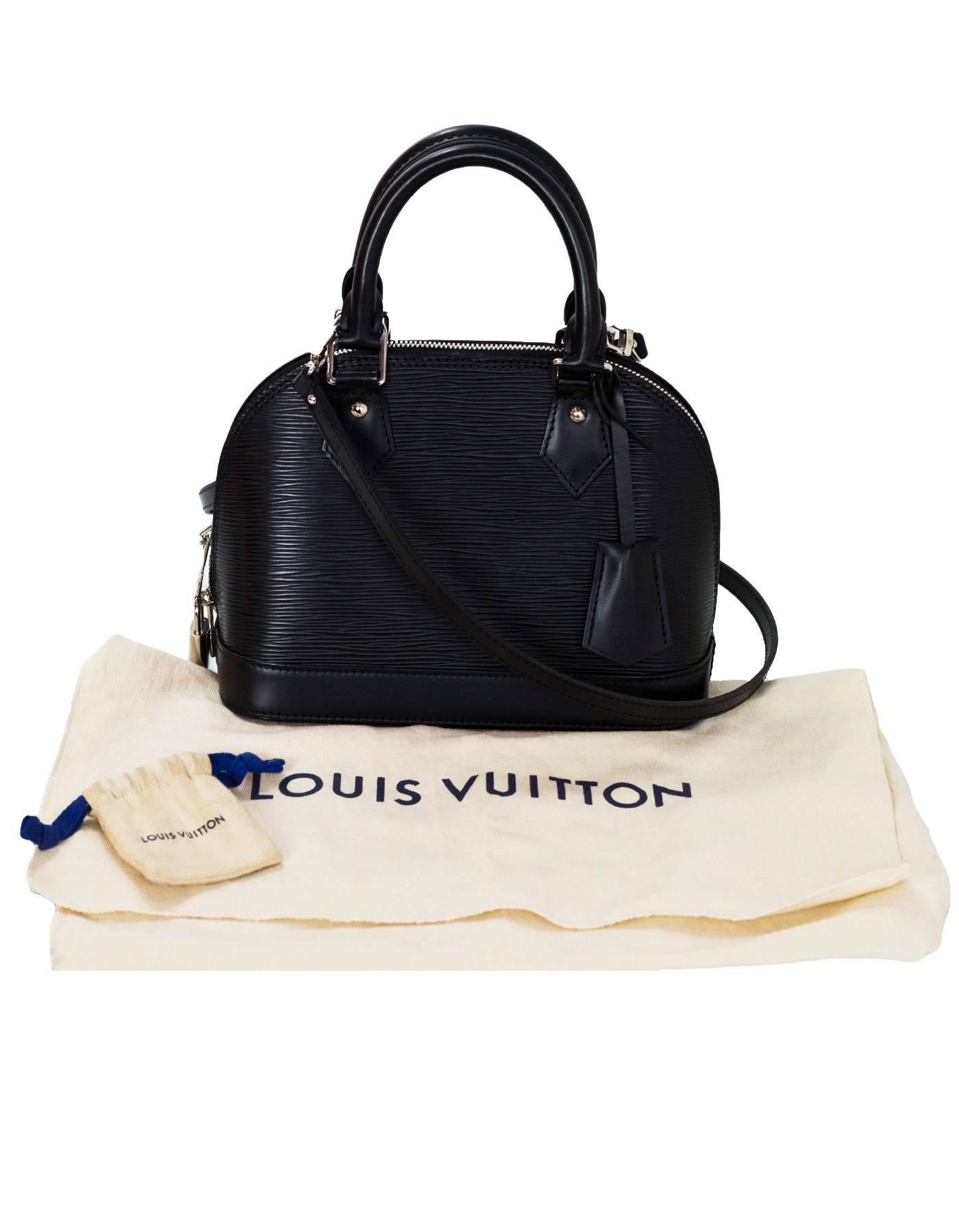 Louis Vuitton Black Noir Epi Leather Alma BB Crossbody Bag 3