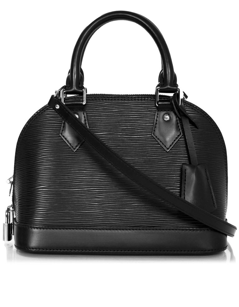 Louis Vuitton Black Noir Epi Leather Alma BB Crossbody Bag For Sale at ...