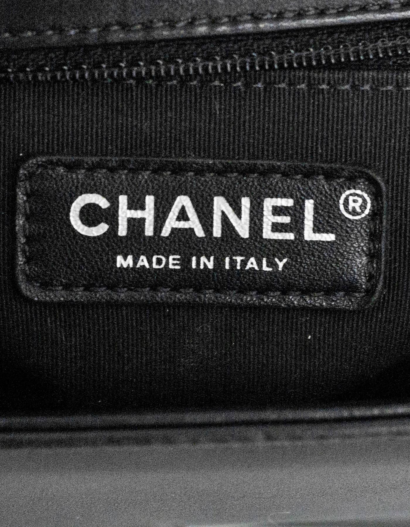 Chanel Black Quilted Lambskin New Medium Boy Bag with Receipt/Box/Tag/DB 1