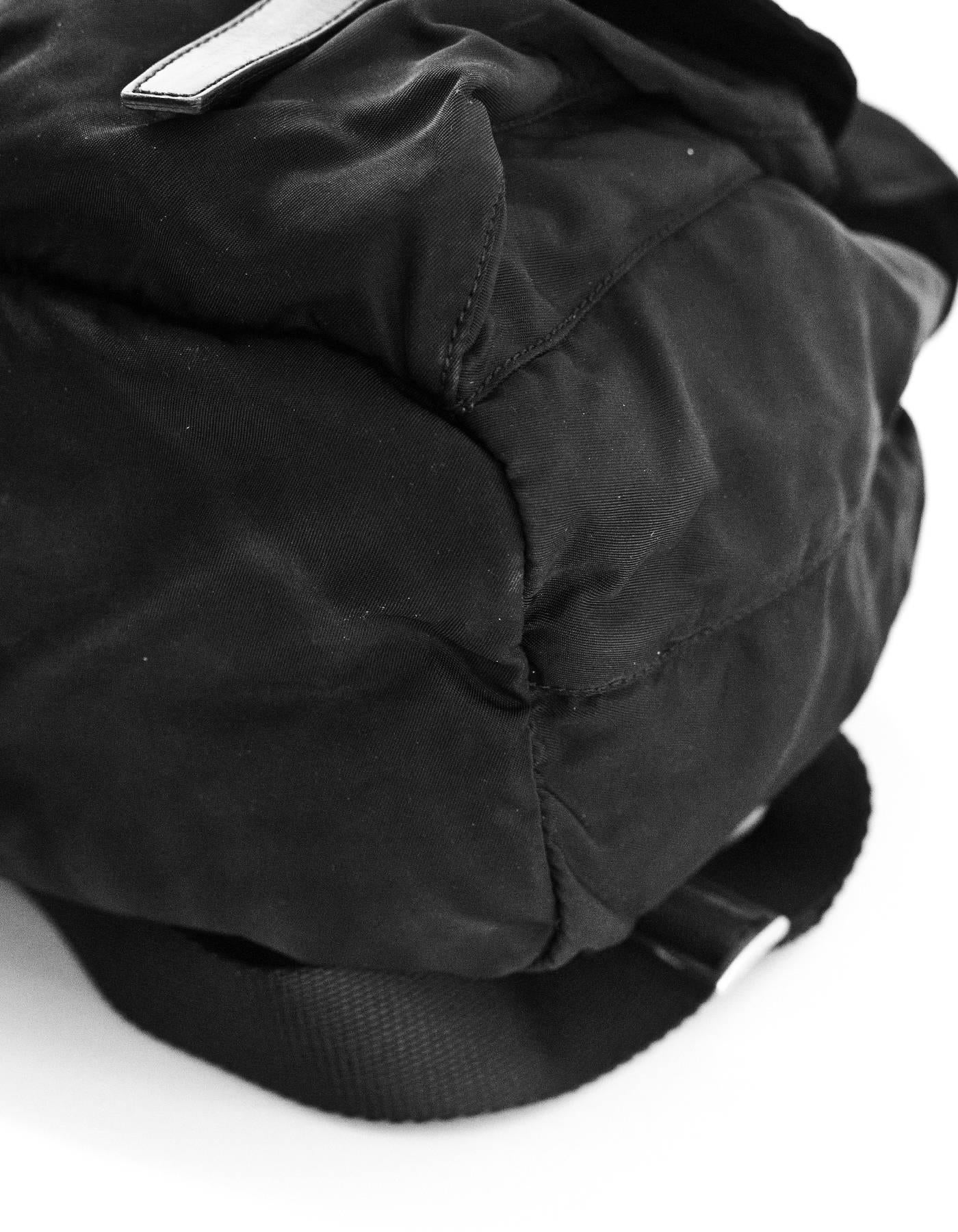 Prada Black Tessuto Nylon Backpack Bag 1