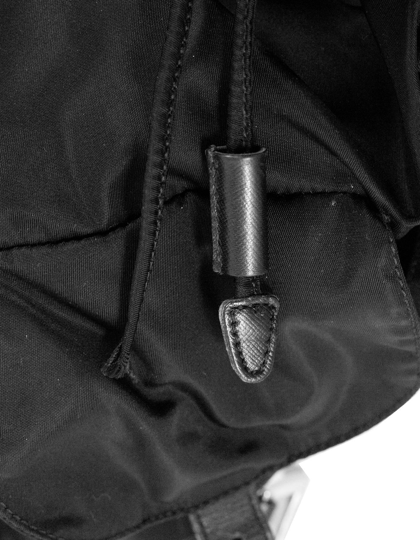 Prada Black Tessuto Nylon Backpack Bag 2